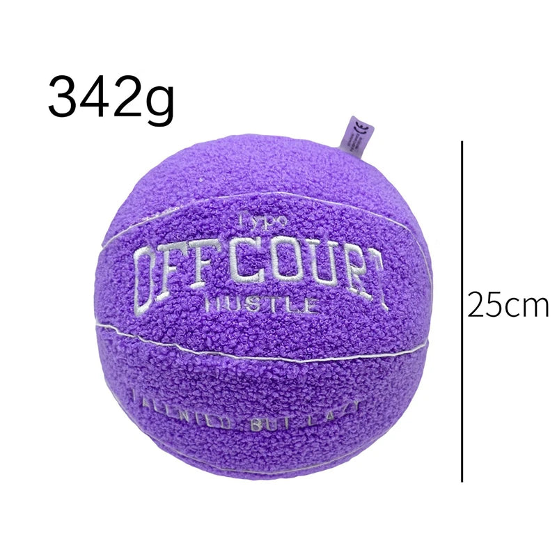 25CM Offcourt Basketball Pillow Anime Plush Toy Simulation Basketball Soft Plush Children'S Birthday Christmas Gift