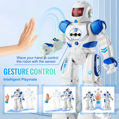 VEVOR RC Robot Toy for Kids Talking Dancing Gesture Remote Control Programmable