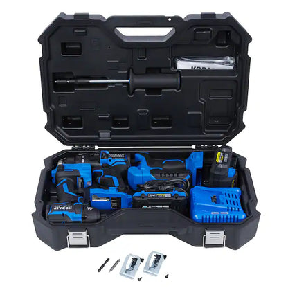 XTR 24-Volt 3-Tool Brushless Power Tool Combo Kit with Hard Case (2-Batteries and Charger Included)