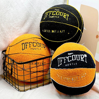 25CM Offcourt Basketball Pillow Anime Plush Toy Simulation Basketball Soft Plush Children'S Birthday Christmas Gift