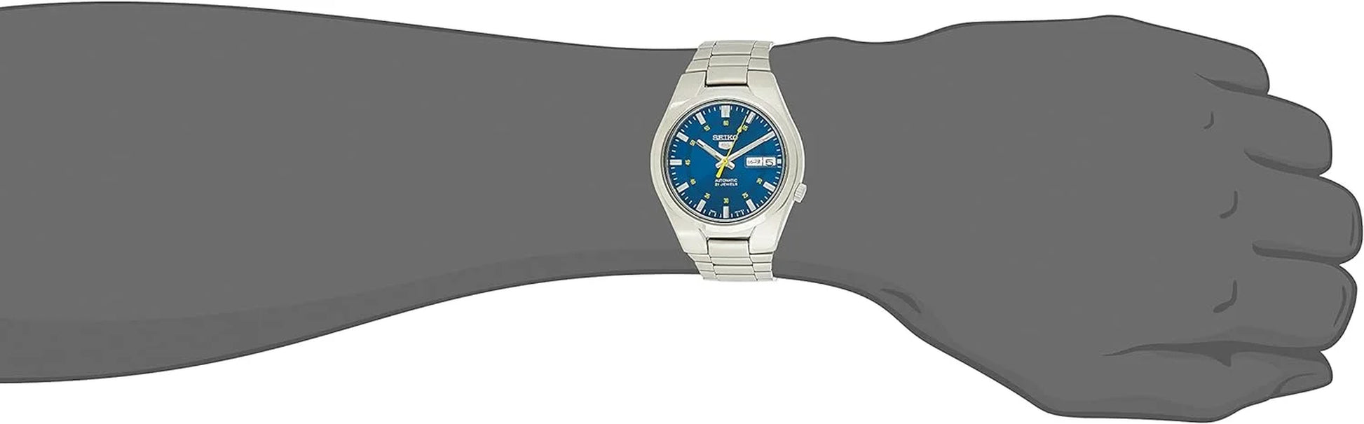 Men'S 5 Automatic SNK615K Blue Stainless-Steel Automatic Dress Watch