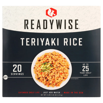 Ready Wise Teriyaki & Chicken 20 Serving, Shelf-Stable, Emergency Meal