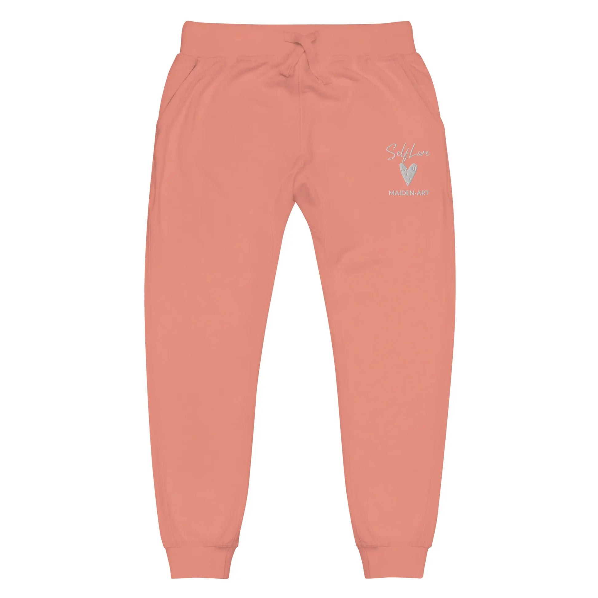 Self Love Unisex Fleece Sweatpants with Embroidery Fashion Sweatpants