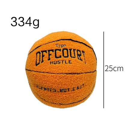 25CM Offcourt Basketball Pillow Anime Plush Toy Simulation Basketball Soft Plush Children'S Birthday Christmas Gift