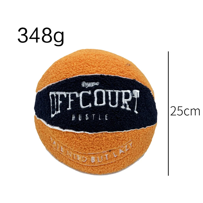 25CM Offcourt Basketball Pillow Anime Plush Toy Simulation Basketball Soft Plush Children'S Birthday Christmas Gift