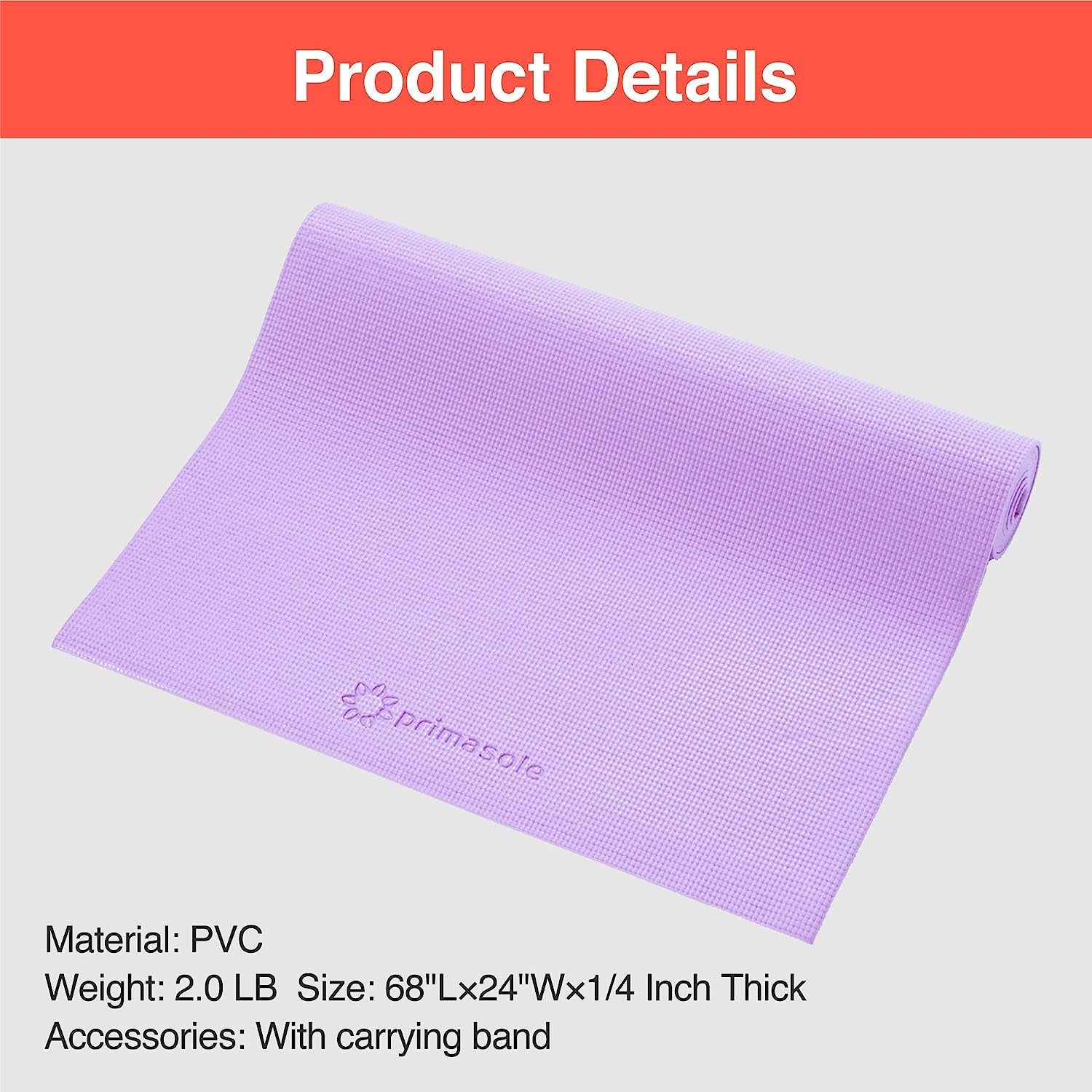 Yoga Mat with Carry Strap for Yoga Pilates Fitness and Floor Workout at Home and Gym Non-Slip 9 Colors